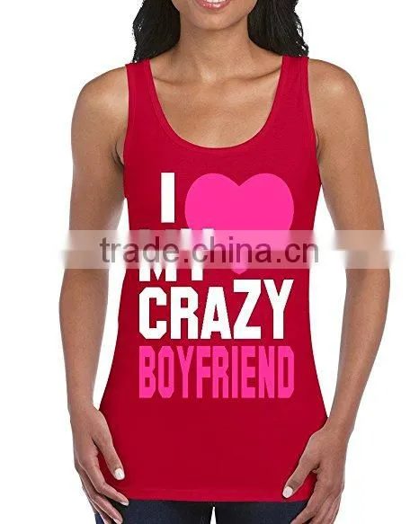 Custom Cotton Blend Mens Womens Silk Screen Printing Tank Top photo-2