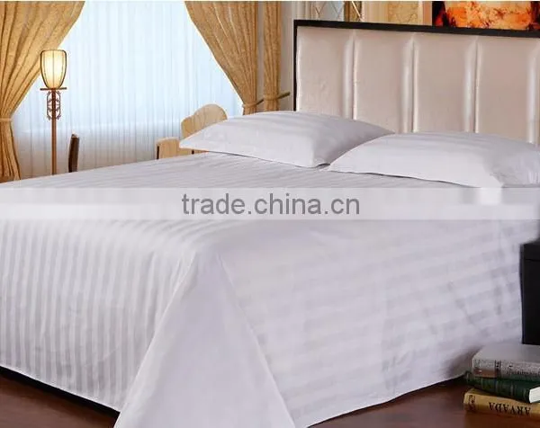 Golden 100% Cotton 3cm Stripe Hotel Bedding Sets photo-3