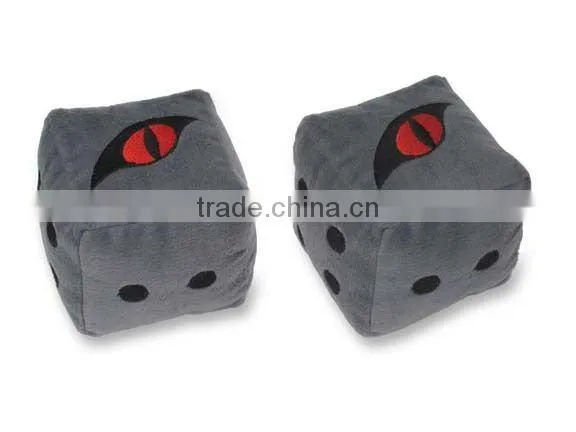 LE-D312 Snake Eyes Plush Dice Stuffed Foam Dice 10cm