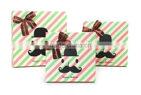 New Fashion Unique Moustache Beard Lovely Paper Gift Box Case Favor Present Set Boxes Gift Wrap photo-2
