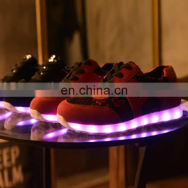 Wholesale Hot New Fashion Rechargeable OEM PU Leather Light Shoes Sneakers LED Shoes Men Women Footwear photo-2