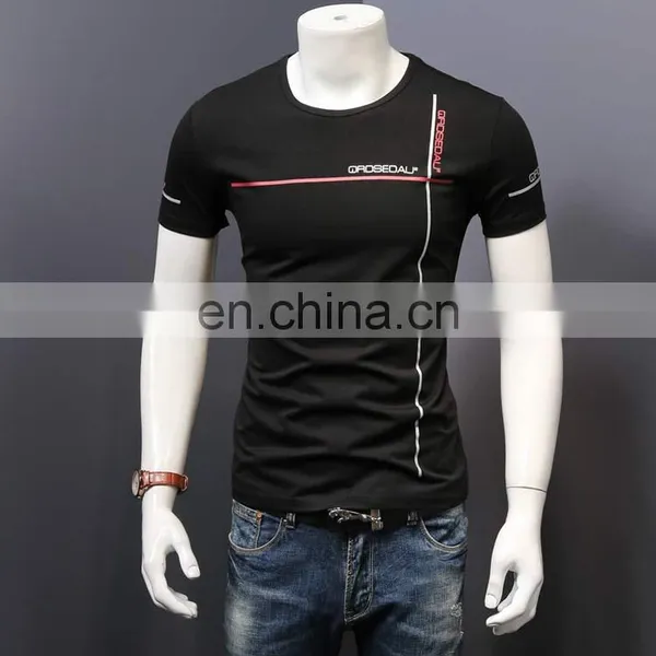 Men Gender and 200 Grams Tee Shirts Fabric Weight Custom Printing t Shirts Muscle Fit T-shirt