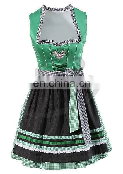Green Classical Dirndl Trachten German Oktoberfest Bavarian Traditional Dirndl For Women (German Bavaria Dirndls) photo-2