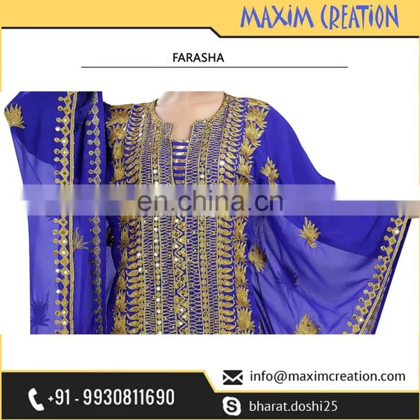 Latest Party Wear Farasha Caftan Dress For Arabian Women photo-2