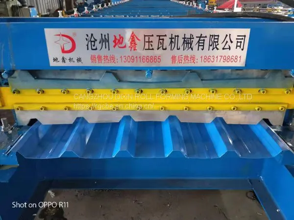 Two Profiles Double Deck Cold Roll Forming Machine photo-3
