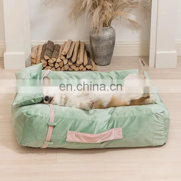 Hot Sale Soft Pet Dog Bed Luxury Pet Sleep Mattress Washable Pet Bed With Pillow photo-2
