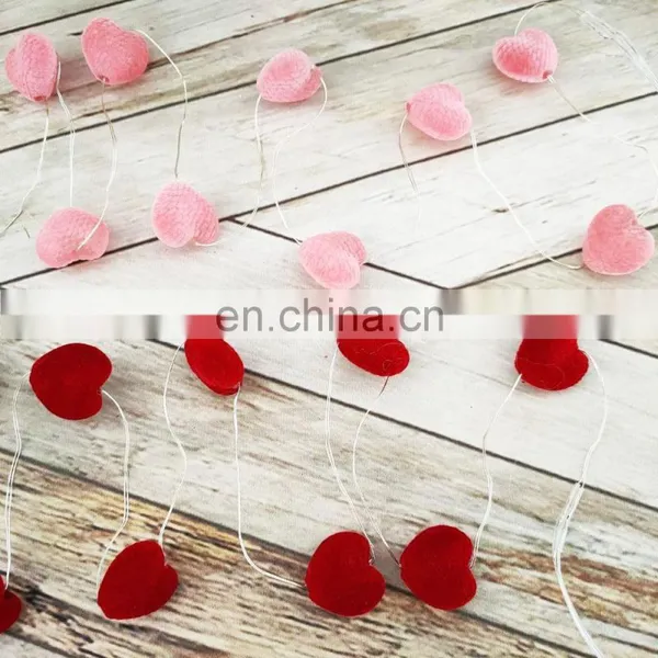 Battery Powered Heart Shaped Copper Wire String Light For Valentine Wedding Party Decoration photo-4