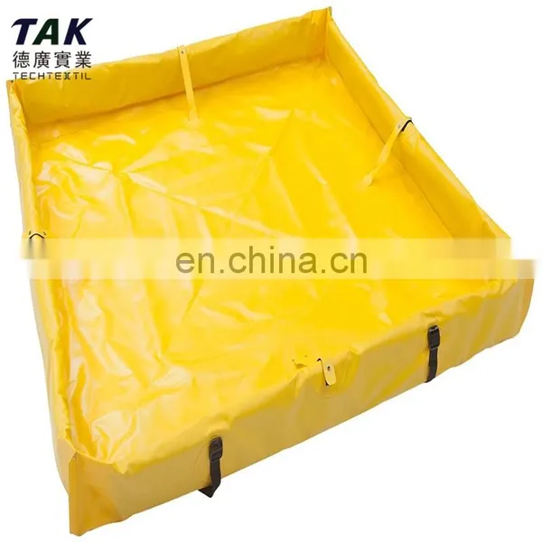 Portable Foam Wall Chemical Oil Proof 750 Gallon Flexible Pvc Spill Containment Berm