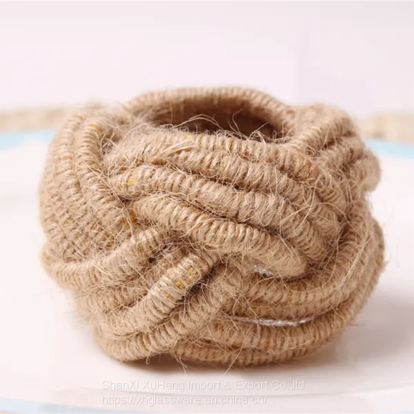 Wholesale Cheap Napkin Rings Jute Napkin Holder for Wedding Party Dinner Table Decor photo-2
