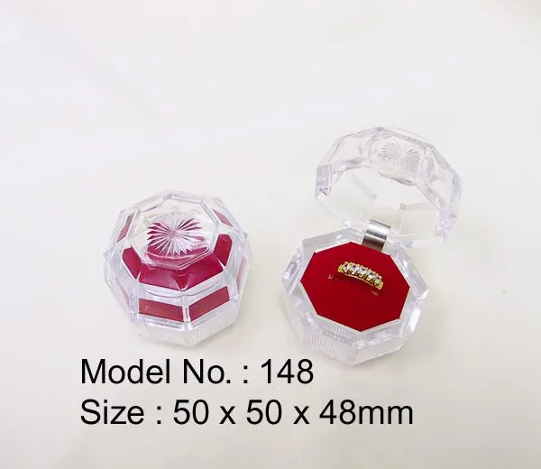 Small Size Jewelry Display Transparent Box for Wedding Rose Heart Shape photo-3