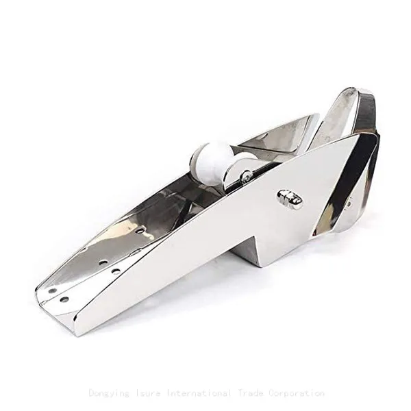 ISURE MARINE AISI 316 Stainless Steel Hinged Self-Launching Bow Anchor Roller With Pivoting Dual-Roller 16.5'' for Marine Yacht Docking Accessories
