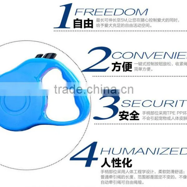 Plastic 3 Meter 5 Meter Automatic Retractable Dog Leash Dog Accessories photo-6