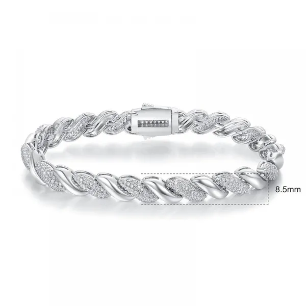 18K Plated Cuban Bracelet 5A Grade Zircon Simple Luxury Jewelry For Girlfriends Lovers Christmas Valentine Birthday Gift photo-2
