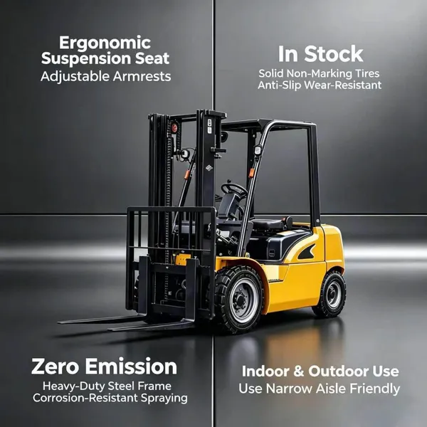 Full Electric Forklift 1.5 Ton Pallet Stacker AC Motor Construction Warehouse Jichuan New Energy Lithium Battery photo-2