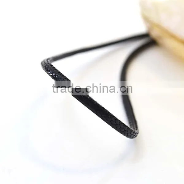 Alloy Jewelry Main Material and Chains Necklaces Nylon Leather Necklace Chain Black photo-2