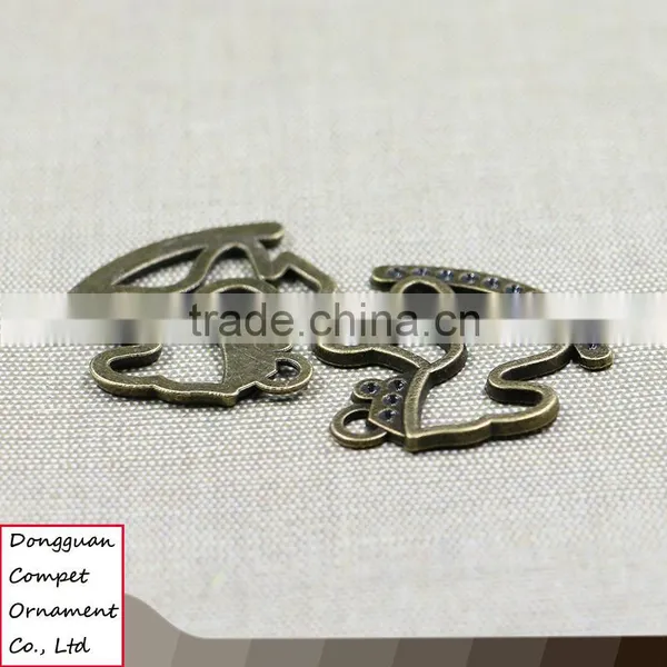 Wholesale Zinc Alloy Hollow Out Childhood Rocking Horse Pendant photo-3