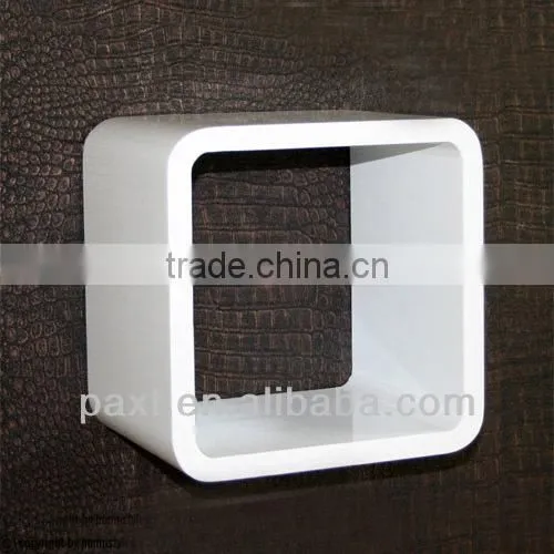 Single Wall Shelf Wooden Cube Shelf