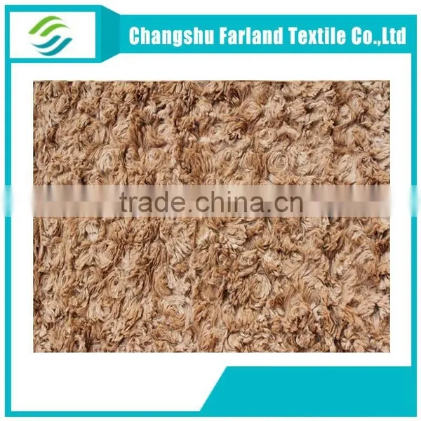 Polyester Stretch Ruffle Plush Fabric photo-4