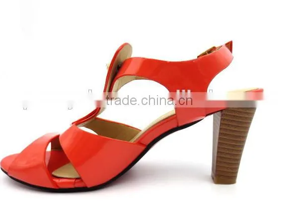New High Heel Slingback Lady Elegant Office Sandals With Golden Button photo-5