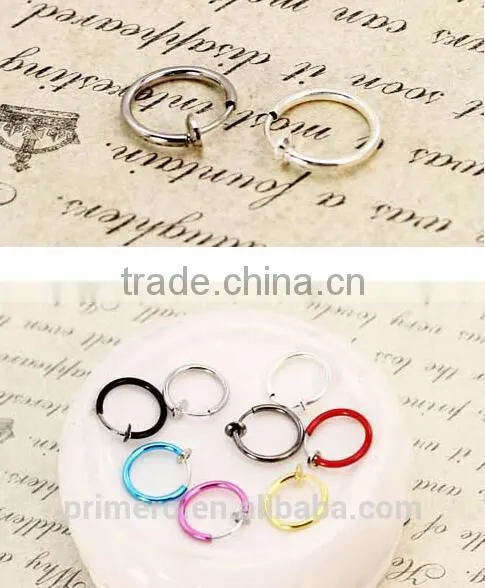 Color Invisible Ear Clip Huggie No Pierced Clip-on Earrings Nose Rings Navel Ring photo-2