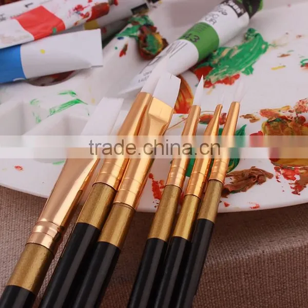 6pcs Wholesale Professionnal Artist Paint Brush For Oil Painting photo-3