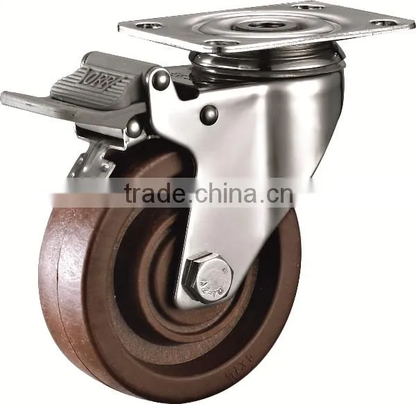 Stainless Steel Hollow Rivet Fork Medium Duty Casters photo-5