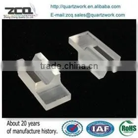 CNC Machined V Shape Groove Quartz Glass Part photo-2