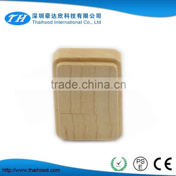 Wholesale Square Laser Engraved Walnut Wood USB Flash Drive photo-6