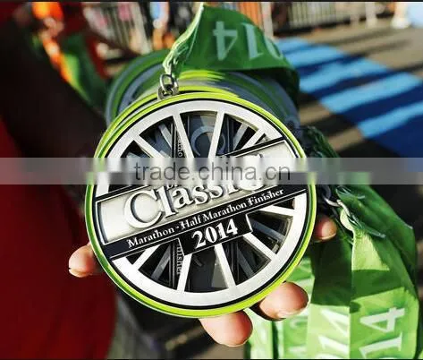 Custom Cheap Sport Marathon Memorial Metal Medal / Ribbon Medal photo-2