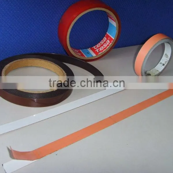 Steel Strip With Tesa Adhesive,12.7mm*0.16mm*100m per Roll,steel Tape With Two Sides White Paint Coated
