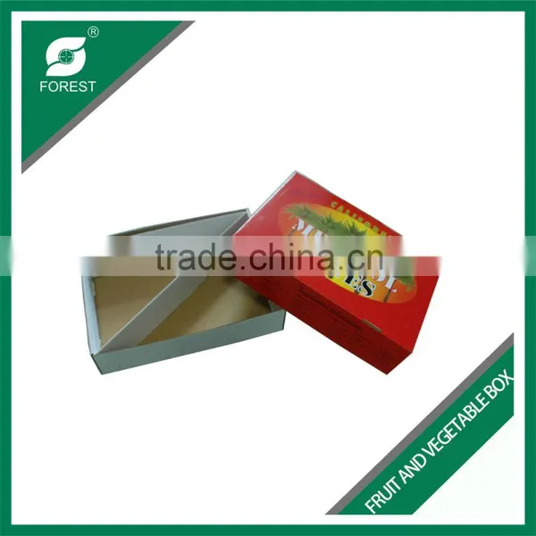 ONE TOP AND ONE BOTTOM STYLE CORRUGATED MANGO PACKING BOX FALT PACK FRUITS SHIPPING CARTONS FOR SALE photo-2