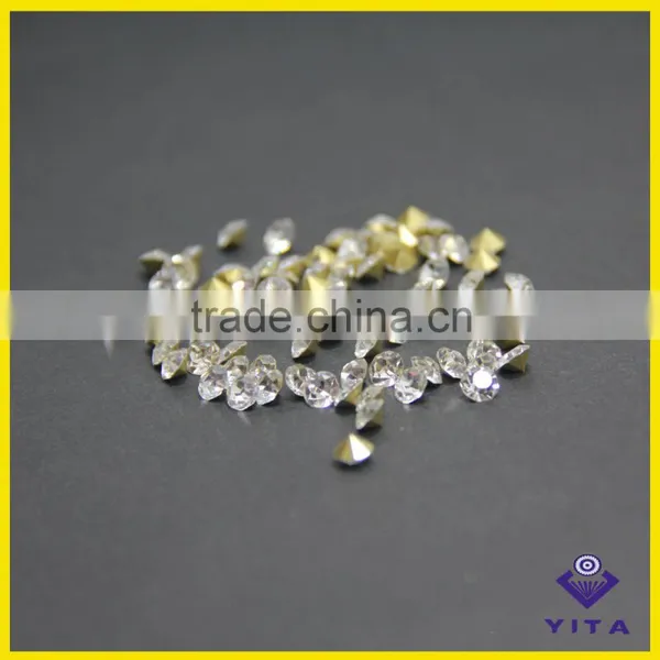 High Quality Man-made White Clear Colorful Shining Glass Chaton Stone For Jewelry photo-2