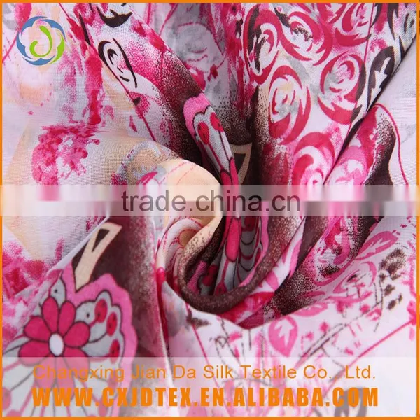Single Jersey Dress Custom Digital Flower Design Polyester Chiffon Printed Fabric Quality Choice