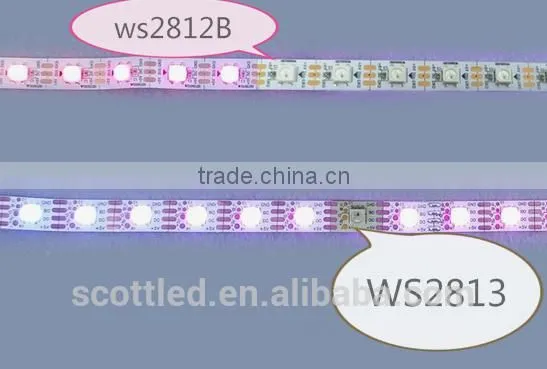 Ws2812b Upgrade Addressable 5m 60LEDs/m DC5V WS2813 RGB Led Pixel Strip,NON-waterproof,with 60pixels/M;WHITE PCB photo-6