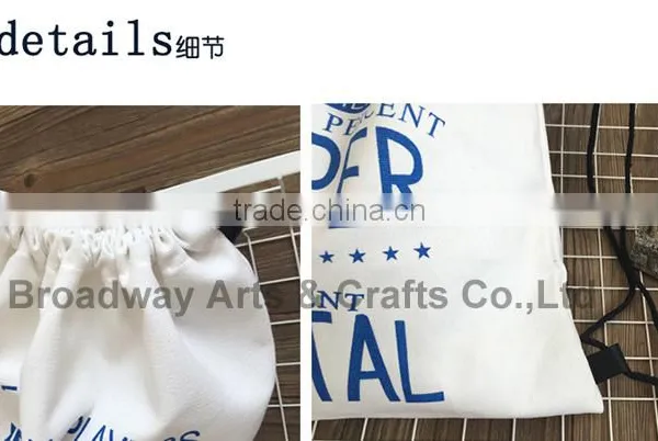 Wholesale Top Quality Custom Printing Canvas Drawstring Bag photo-6
