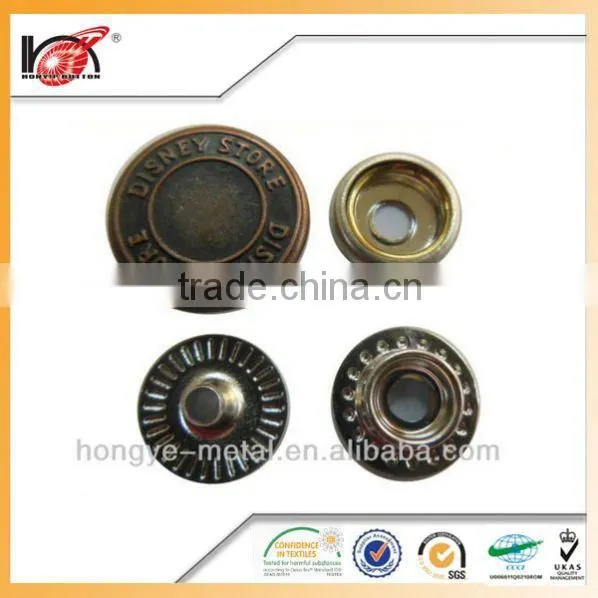 24 Line Ring Snap Black Shank Button For Jeans Buttons photo-4