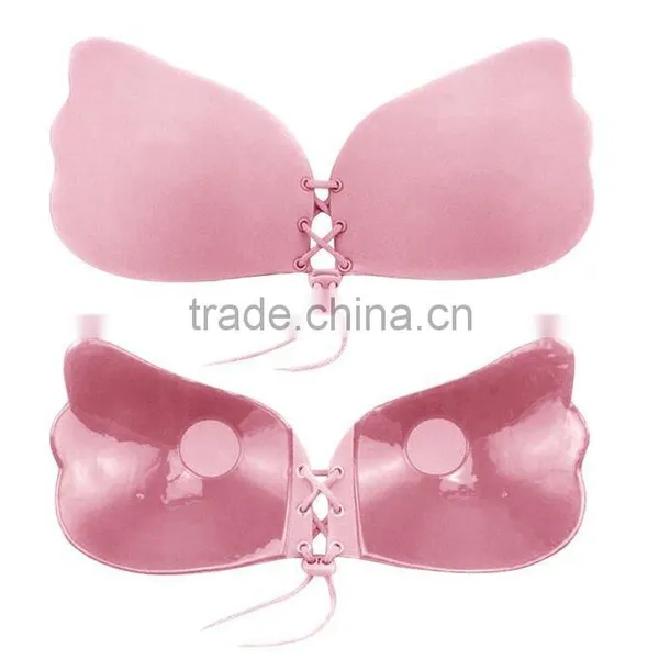 Ideal Fashions LALA Butterfly Womens Reusable Invisible Strapless Self Adhesive Backless Silicone Bra Adhesive Bra Silicone Bra photo-4