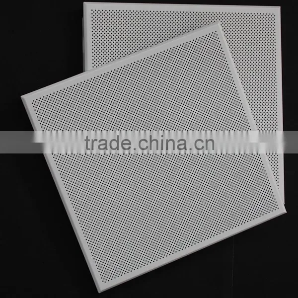 Sound Absorbed Fireproof Perforated Aluminum Sheet Metal Ceiling Tiles / Board photo-3