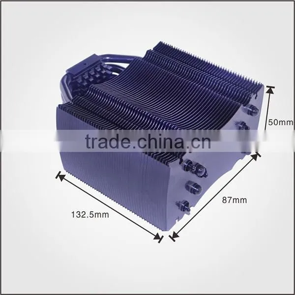 High Strength Anodized Black Surface Aluminum Heatsink With 5 Pcs Heatpipe photo-3