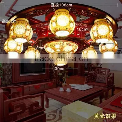 CE ETL UL Tray Ceiling Lighting & Special Promotion Lighting & Hospital Lobby Ceramic Bamboo Ceiling Light photo-4