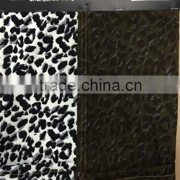 Printed Knit Denim Fabric:290gsm 45%cotton 50%polyester 5%spandex From Changzhou China photo-5