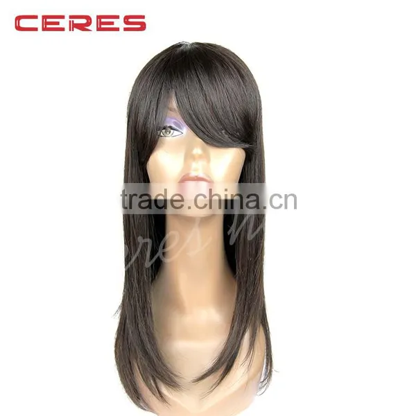 130% Density Natural Looking Italian Yaki Lace Front Wig Best Brazilian Remy Human Hair Wig for African Americans photo-5
