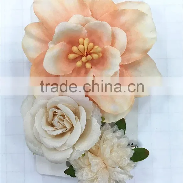 2016 New Design Fabric Flower Hair Clip Set photo-3