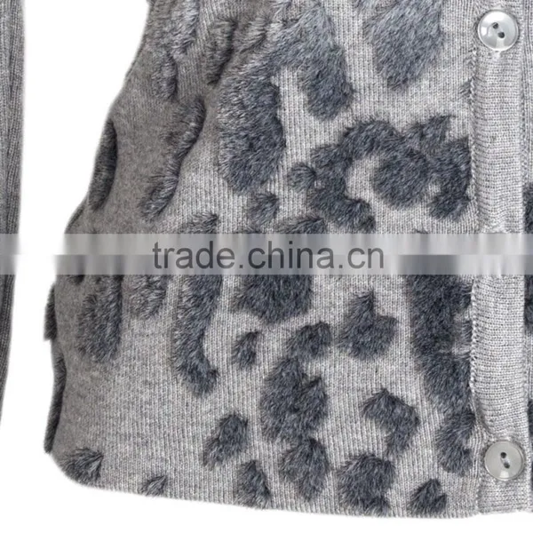 Ladies Flog Printed Luxury Fancy Winter Cardigan Jacket Turkish Knitwear Supplier in Luxury Turkey Knitwear Producer in Turkey photo-2