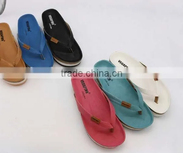 High Quality PU Strap Beach Flip Flops Wholesale Stock Ladeis Slipper With Cheap Price