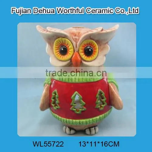 High Quality Ceramic Christmas Flower Pots,ceramic Owl Flower Pots photo-3