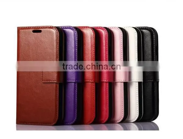 Factory High Quality Crazy Horse Pattern Wallet PC+PU Leather Case for IPhone 6 Plus Case With Photo Frame With Card Slot photo-5