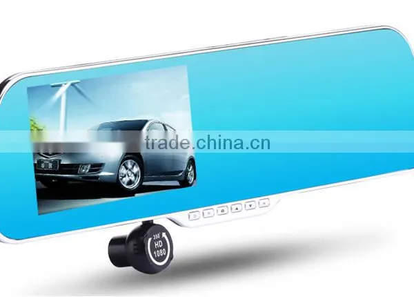 Wifi Wireless 5" Car Camera Recorder Android System GPS Navigation Smart Car Rearview Mirror DVR Dual Lens Front Rear G-sensor photo-3