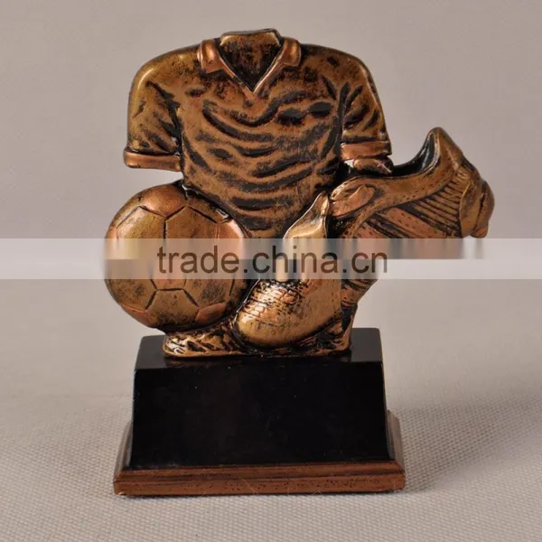 T-shirt Football and Shoes With Sports Trophy Sculpture