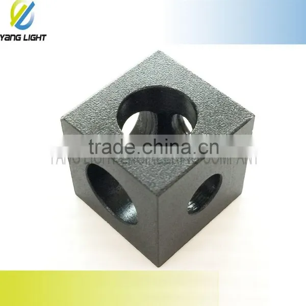 Made in Taiwan CNC Modules Corner Connector Angle Aluminium Anodizing CNC Milling Angle High Precision Sand Blasting Cube Corner photo-4